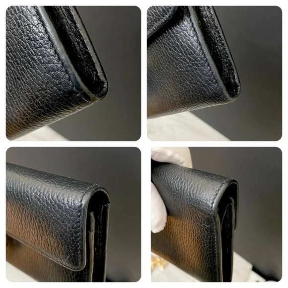 GUCCI GG Interlocking Long Wallet-Crossbody Bag Black - Picture 13 of 15